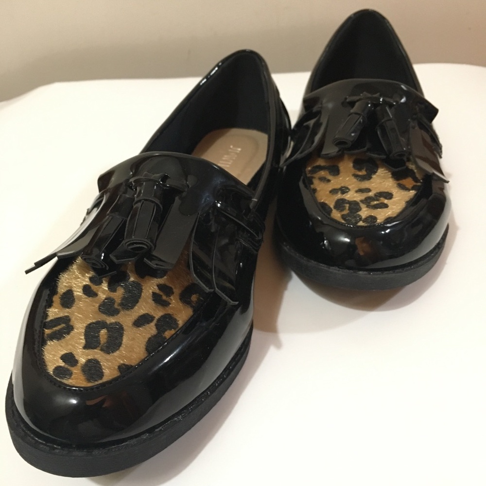JD Williams patent leather loafers